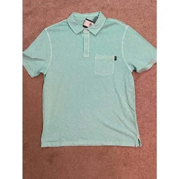 VINEYARD VINES Mens ISLAND Dyed Slub COTTON Pocket Polo CAICOS XL Aqua NWT - Picture 15 of 15